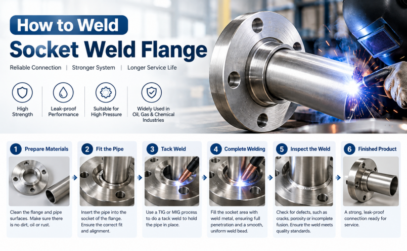 Cómo soldar bridas de tipo socket-weld